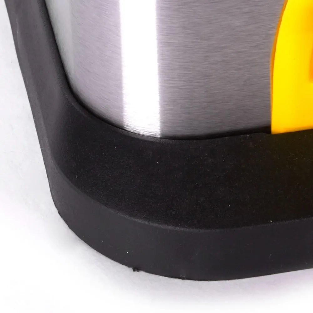 Cestino per la spazzatura color argento opaco in acciaio per raccolta differenziata/con pedale 3x8 l Tri Selectif – MSV