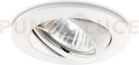 Swing faretto orientabile 45° 1 luce attacco gu10 bianco d.8,2cm
