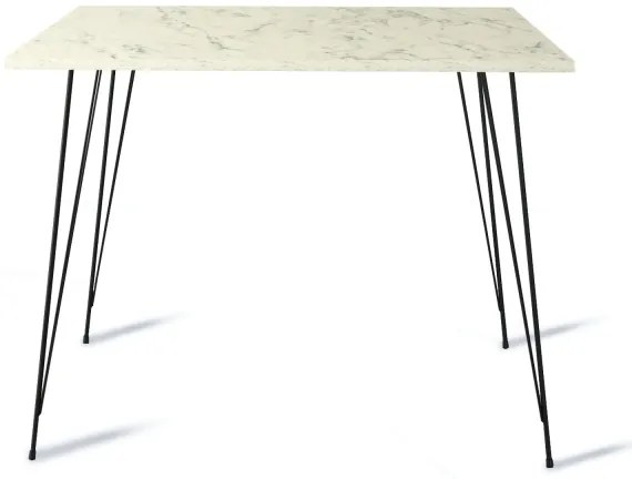 Tavolo da pranzo SANDALF 75x90 cm bianco/nero