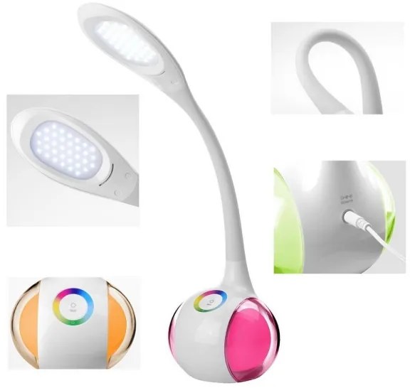 Lampada da tavolo LED RGB dimmerabile LED/7W/230V bianco