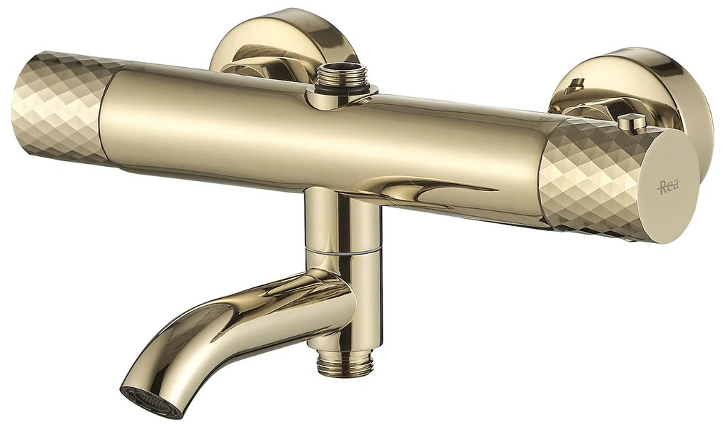 Set Doccia da incasso con Termostatato Lungo Diamond Gold