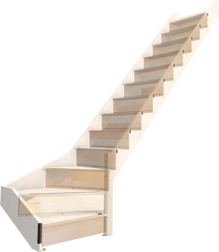 Controgradino Nostra L Dx BURGER, in legno faggio naturale, 13 pezzi