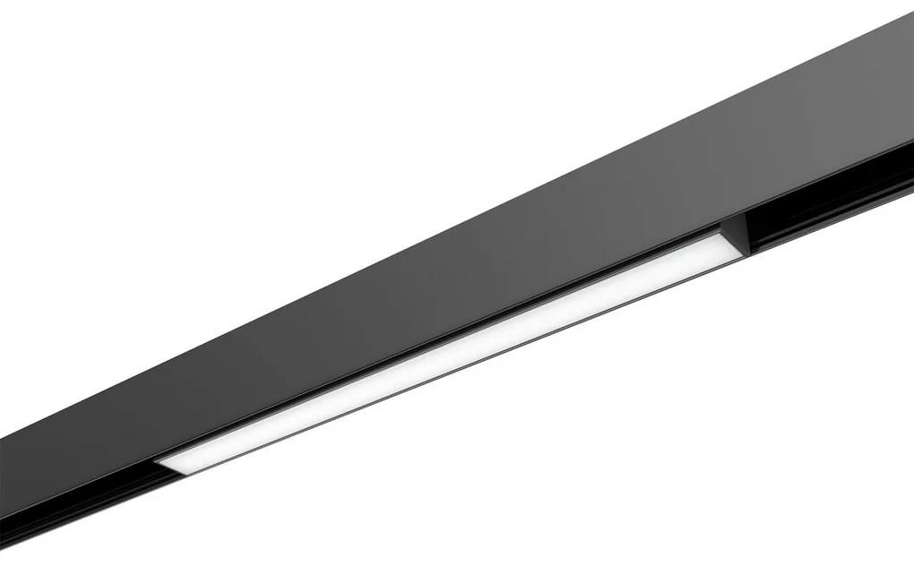 Faro LED Lineare 15W Magnetico 30cm CRI92 120° Nero 48V Colore Bianco Naturale 4.000K