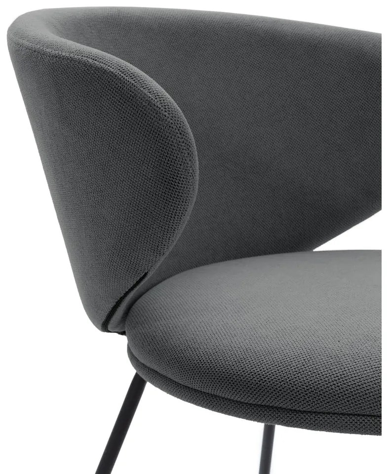 Set di sedie da pranzo grigio scuro in imbottito 2 pz Rush – Marckeric