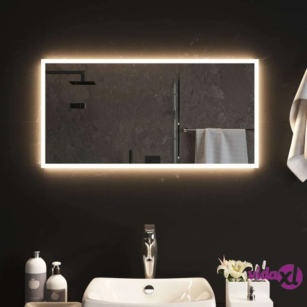 vidaXL Specchio da Bagno con Luci LED 40x80 cm