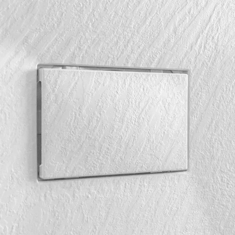 Piatto doccia 70x70 cm bianco effetto pietra in resina riducibile Agorà