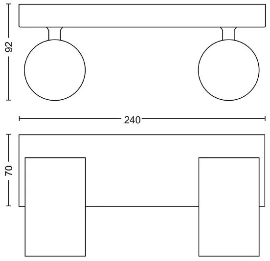 Philips - Luce Spot KOSIPO 2xGU10/5,5W/230V bianco