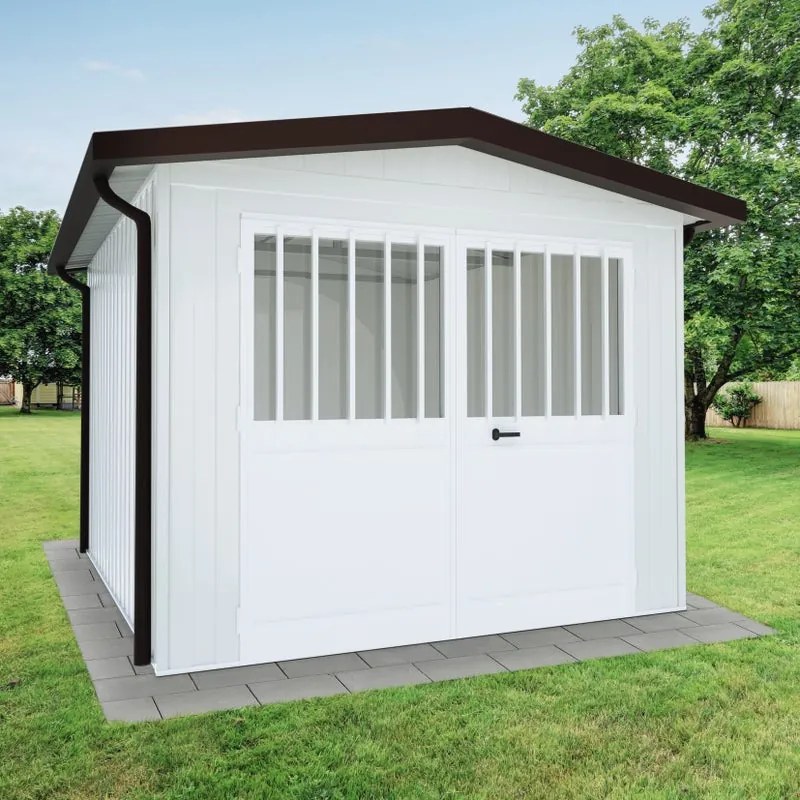 Garage acciaio Chicago SAPIL, con porta battente 13.66 m², Sp 40 mm