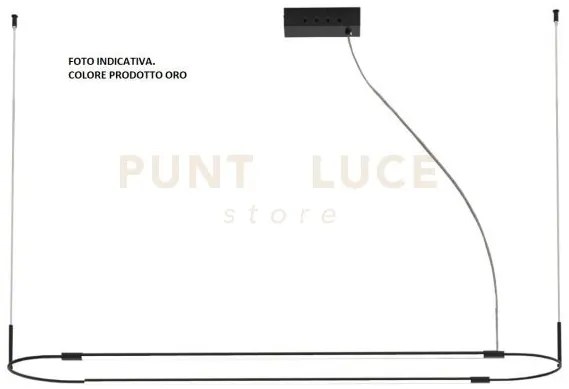 Elia/s2 o sospensione a led 28w 3000k 2349lm in metallo vernicaiato...