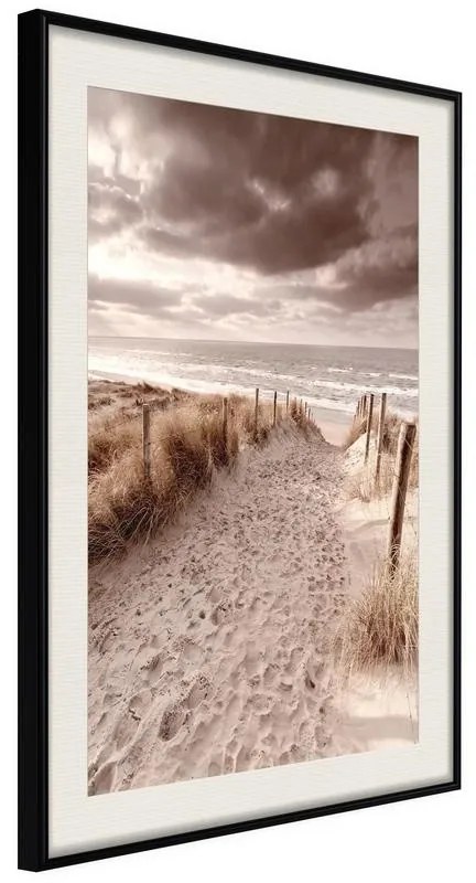 Poster  Sandy Path  Cornice Quadri Cornice nera con pass-partout, Larghezza x Altezza Home decor 40x60