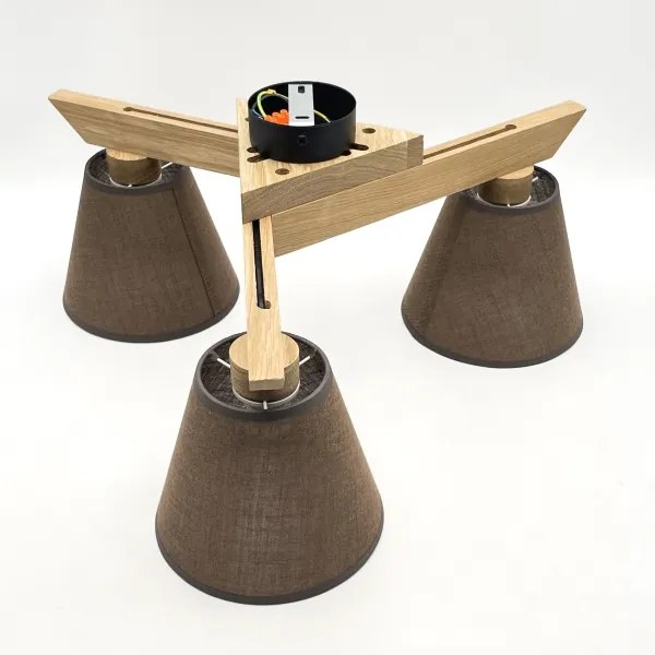 Brilagi - LED  Lampadario a plafone ANTHONY 3xE14/40W/230V quercia/marrone