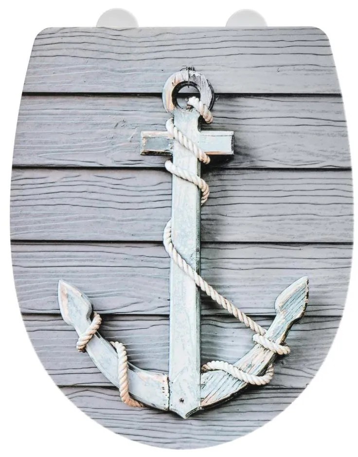 WENKO 23536100-WC sedile per WC RELIEF 36,5x45 cm multicolore/argento