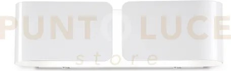 Clip applique in metallo color bianco 2 luci attacco e27 biemissione