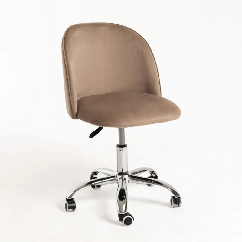 Sedia Vint Velluto Office - Beige