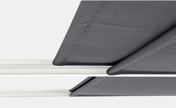 Pergola In Alluminio 3x3,6 m Gazebo Bianco Con Tettuccio Scorrevole Grigio Noah Bizzotto