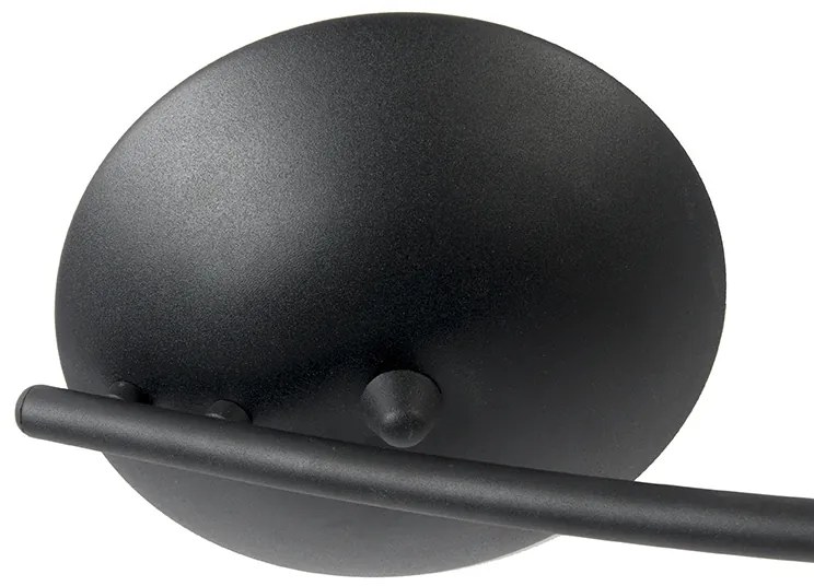 Faretto moderno curvo nero 4 luci - Jeany