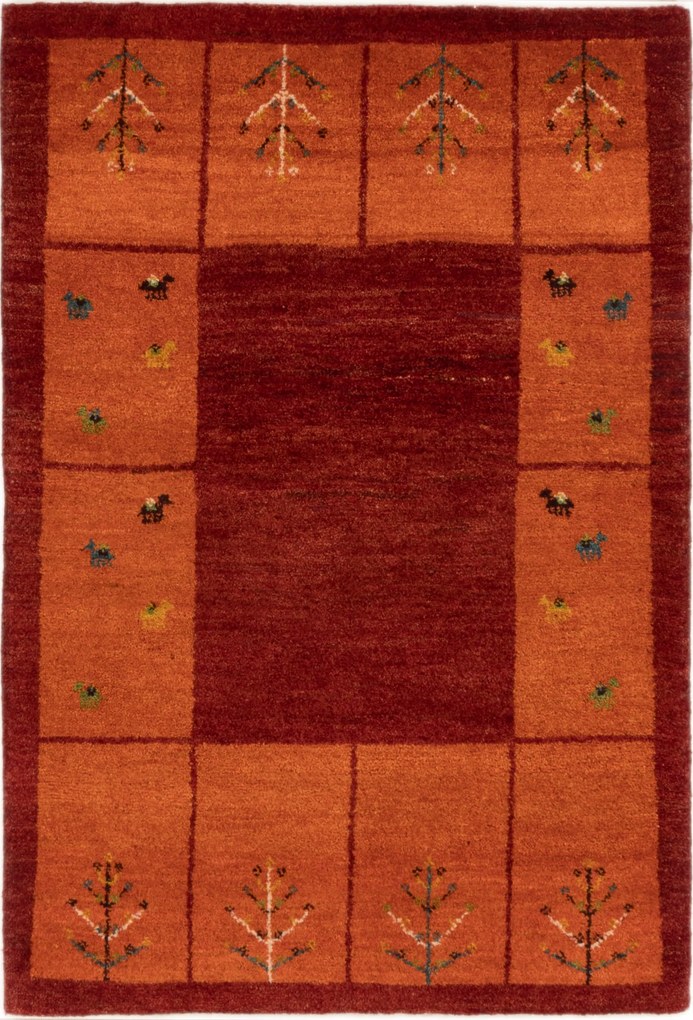Gabbeh Tappeto 160 x 100 Rosso (Iran) Annodato A Mano