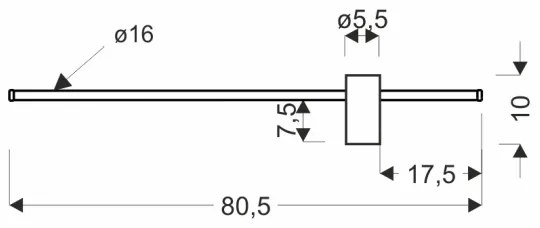 Lampada da parete ARIAN LED/13W/230V nera