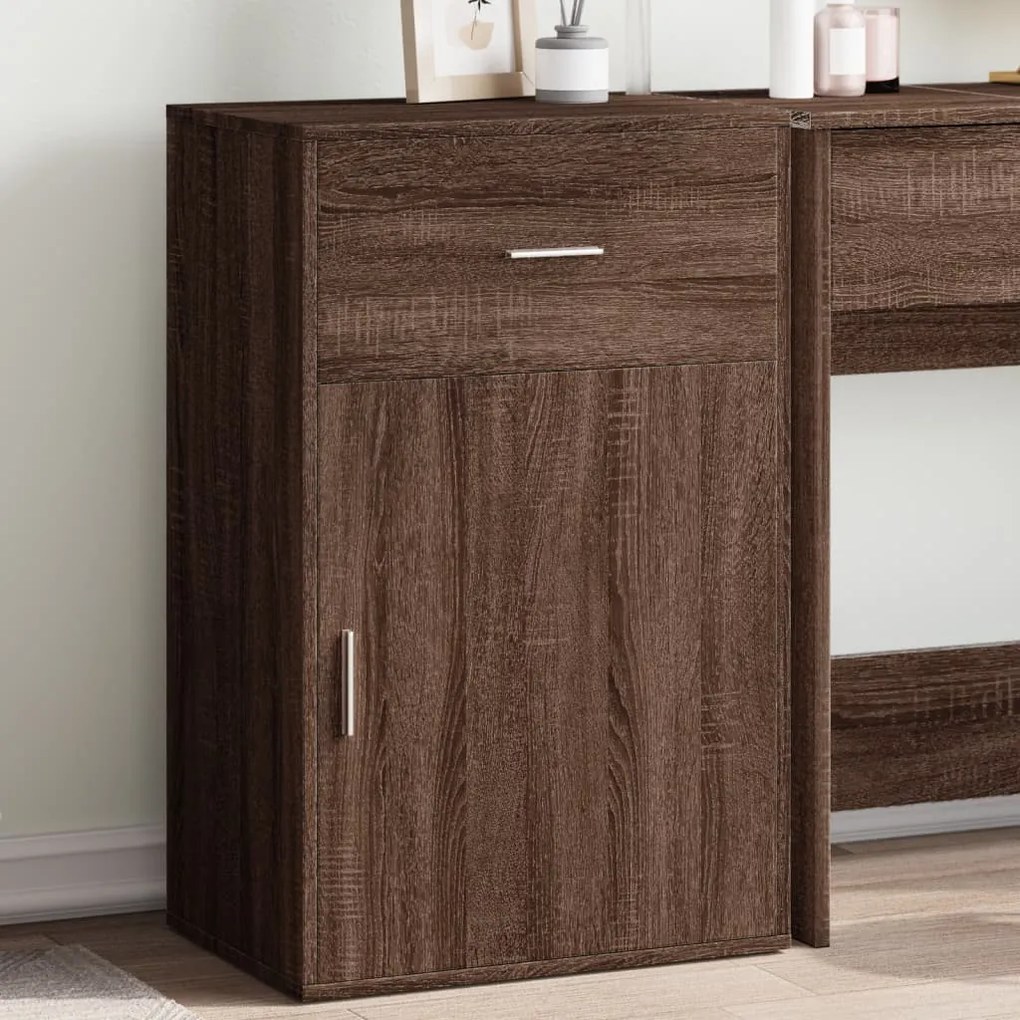 Armadietto Rovere Marrone 56,5x39x90 Cm İn Legno Multistrato /