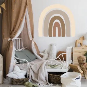 Adesivi murali arcobaleno di colori terrosi e marroni sulla parete | Inspio