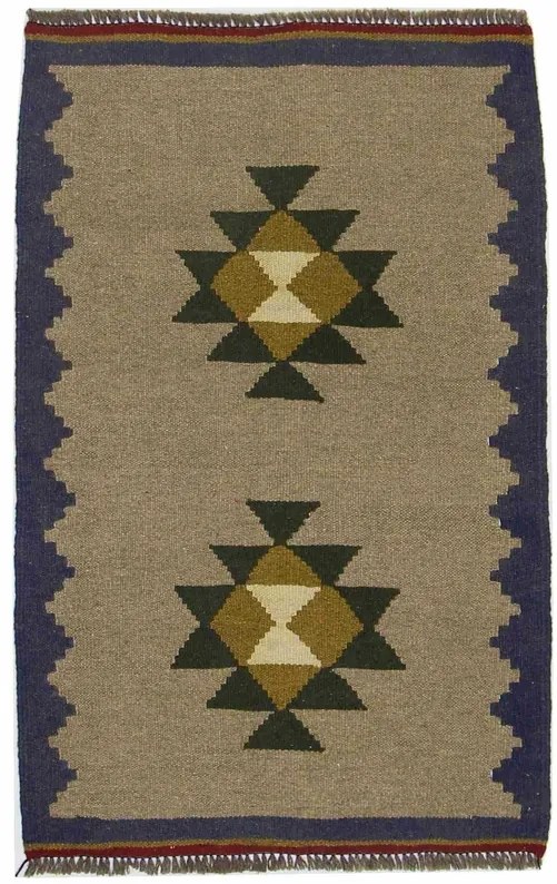 Kilim Tappeto persiano 100x60 Marrone (Iran) Annodato A Mano