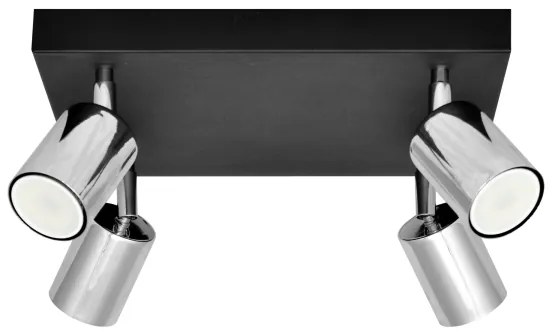 Faretto LED TUNE 4xGU10/4,8W/230V cromo opaco/nero