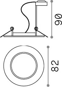 Ideal Lux - Faretto da incasso SWING 1xGU10/28W/230V Ø 8,2 cm cromo lucido