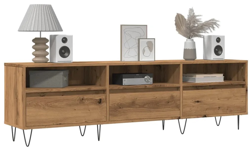Mobile Porta Tv Rovere Artigianale 150x30x44,5 Cm Multistrato /