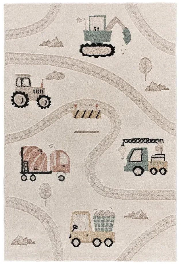 Tappeto da gioco per bambini beige 120x170 cm Clown – Universal