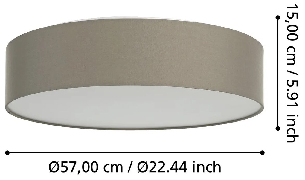 Plafoniera Moderna Romao-Z Acciaio Bianco Luce Led Integrato 35W Ip20