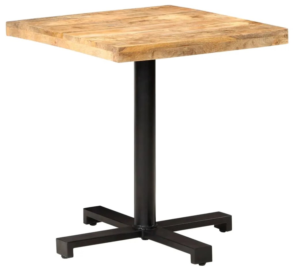 Tavolino Da Bistrot Quadrato 70x70x75 Cm Legno Di Mango Grezzo /
