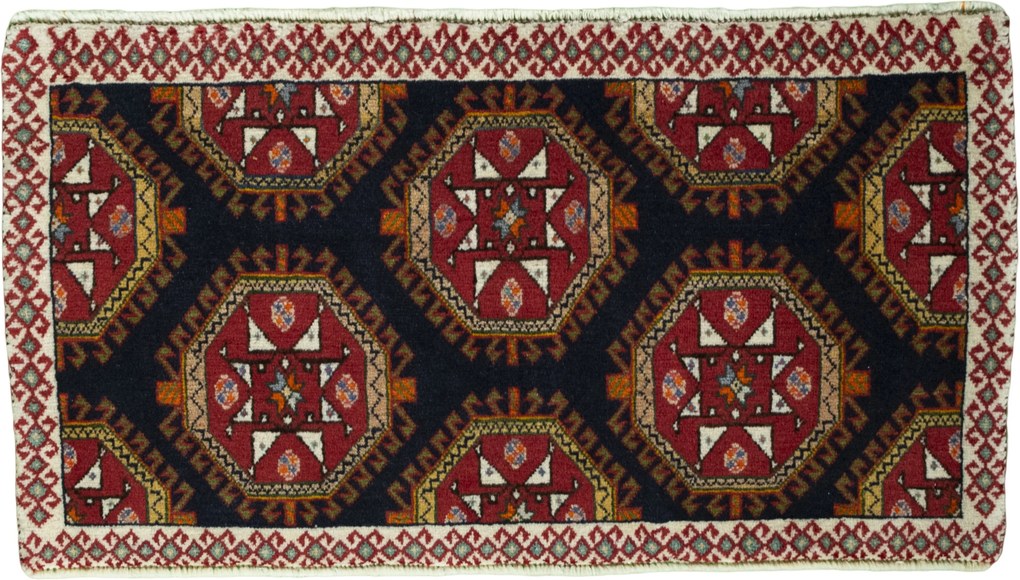 Shiraz Tappeto persiano 90x50 Blu (Iran) Annodato A Mano