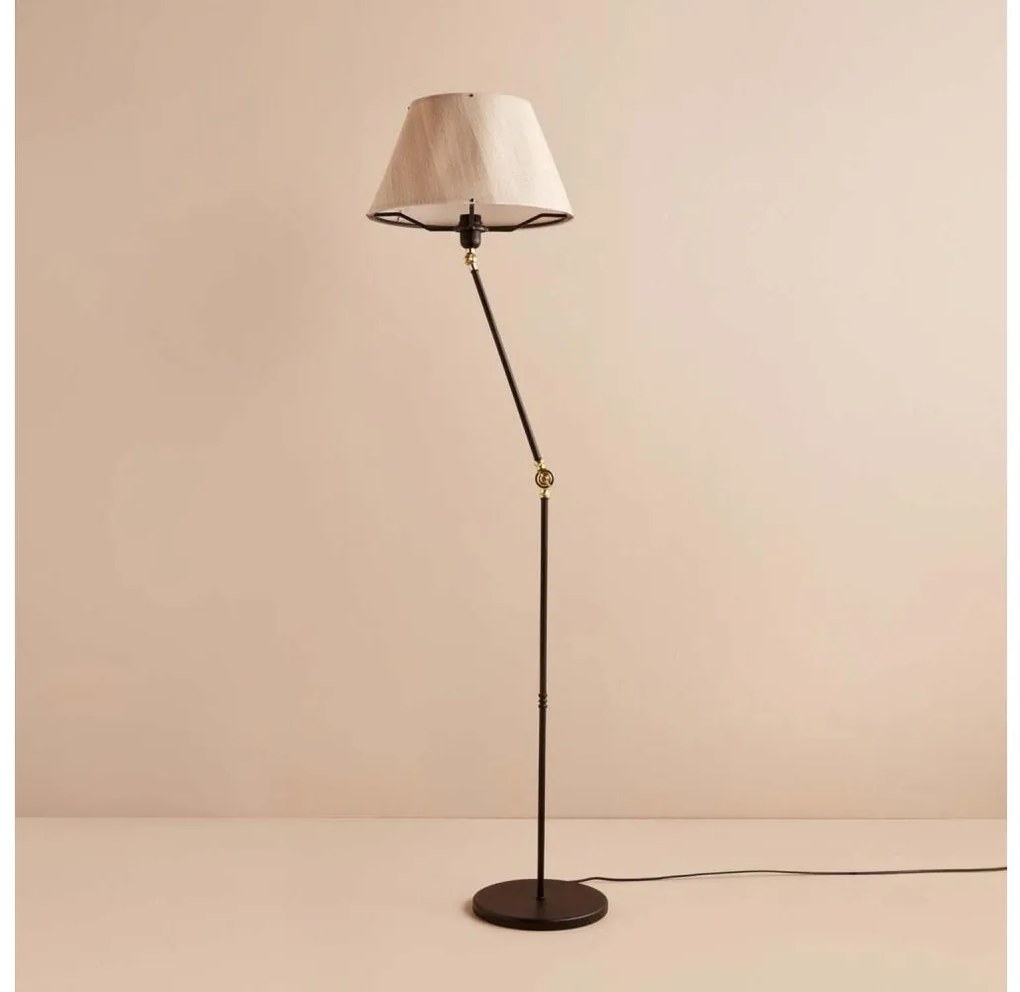Lampada da terra flessibile AYD 1xE27/40W/230V nero/beige