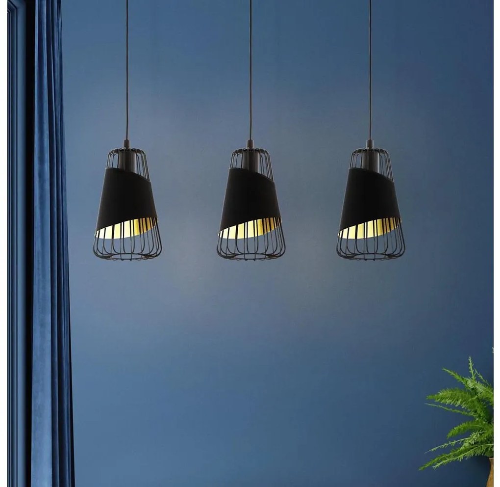 Eglo 49448 - Lampadario a sospensione con filo AUSTELL 3xE27/60W/230V