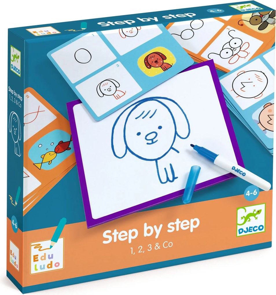 Eduludo - pittura passo dopo passo - 1, 2, 3 & Co