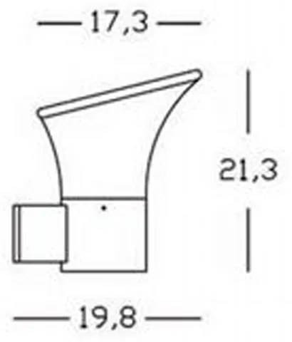 Applique Da Esterno Moderna Belen Alluminio E Termoplastica Grigio 1 Luce E27