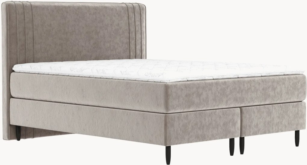 Letto boxspring in velluto fatto a mano Casone, H4