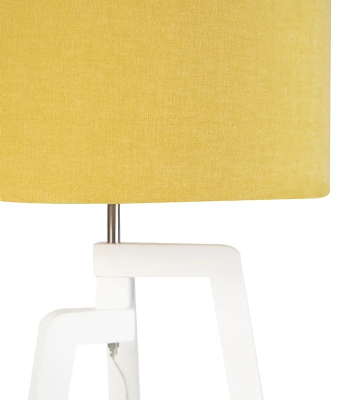 Lampada da terra moderna bianca con paralume a forma di pannocchia 50 cm - Puros
