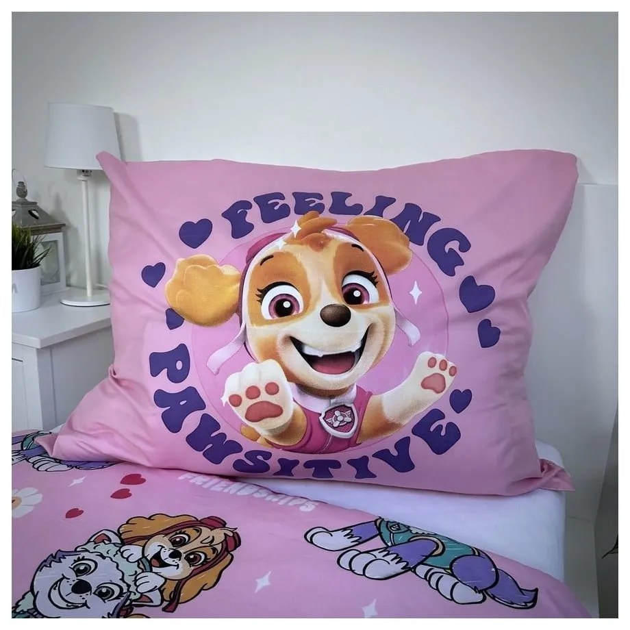 Biancheria da letto singola per bambini in microfibra 140x200 cm Paw Patrol - Jerry Fabrics