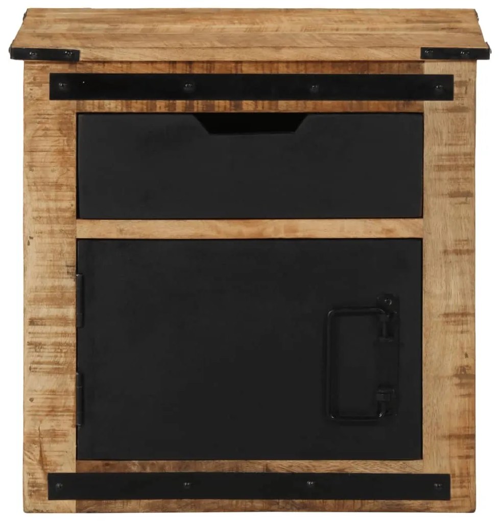 Comodino 45x40x45 cm in legno massello di mango