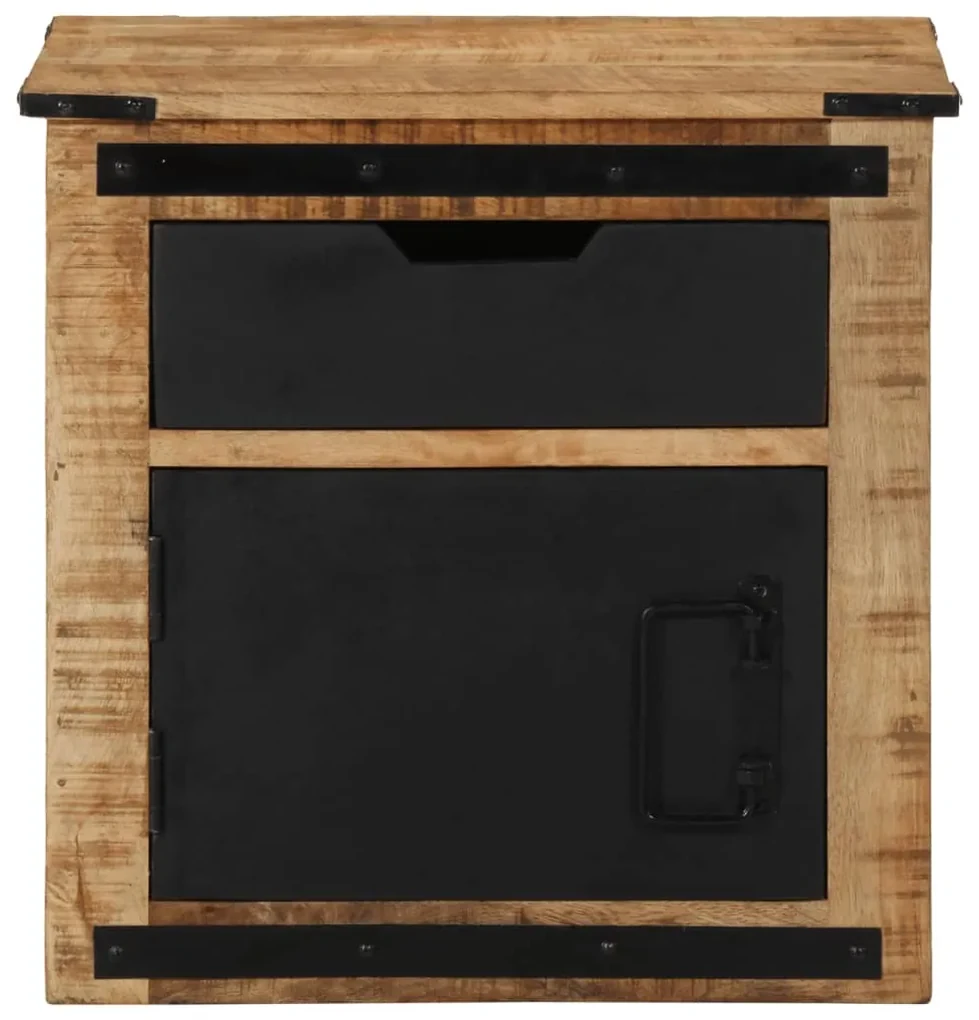Comodino 45x40x45 cm in legno massello di mango