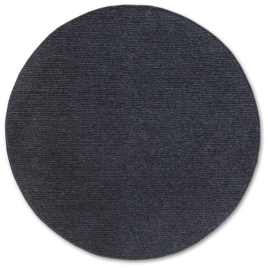 Tappeto rotondo grigio scuro in lana tessuto a mano ø 160 cm Francois - Villeroy&Boch