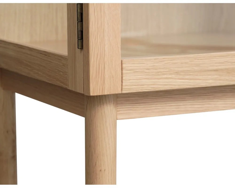 Vetrina in legno di quercia di colore naturale 190x90 cm Elba - Unique Furniture