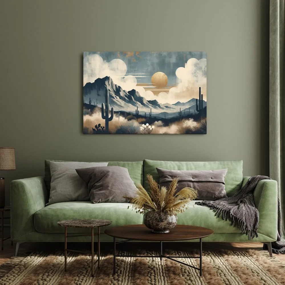 Quadro su tela – Paesaggio desertico con cactus