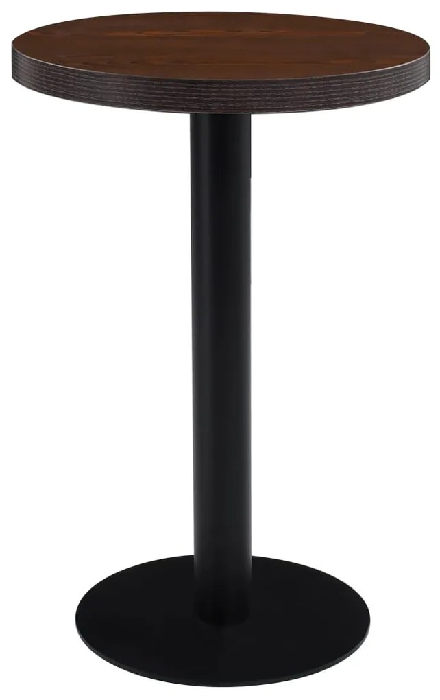 Tavolo Da Bistrot Marrone Scuro 50 Cm İn Mdf /