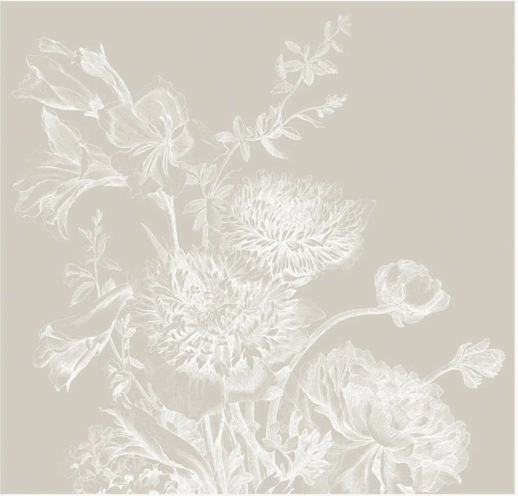 Carta da parati Engraved Flowers