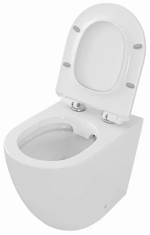 Wc filomuro Rimless in ceramica bianco lucido serie Tokyo