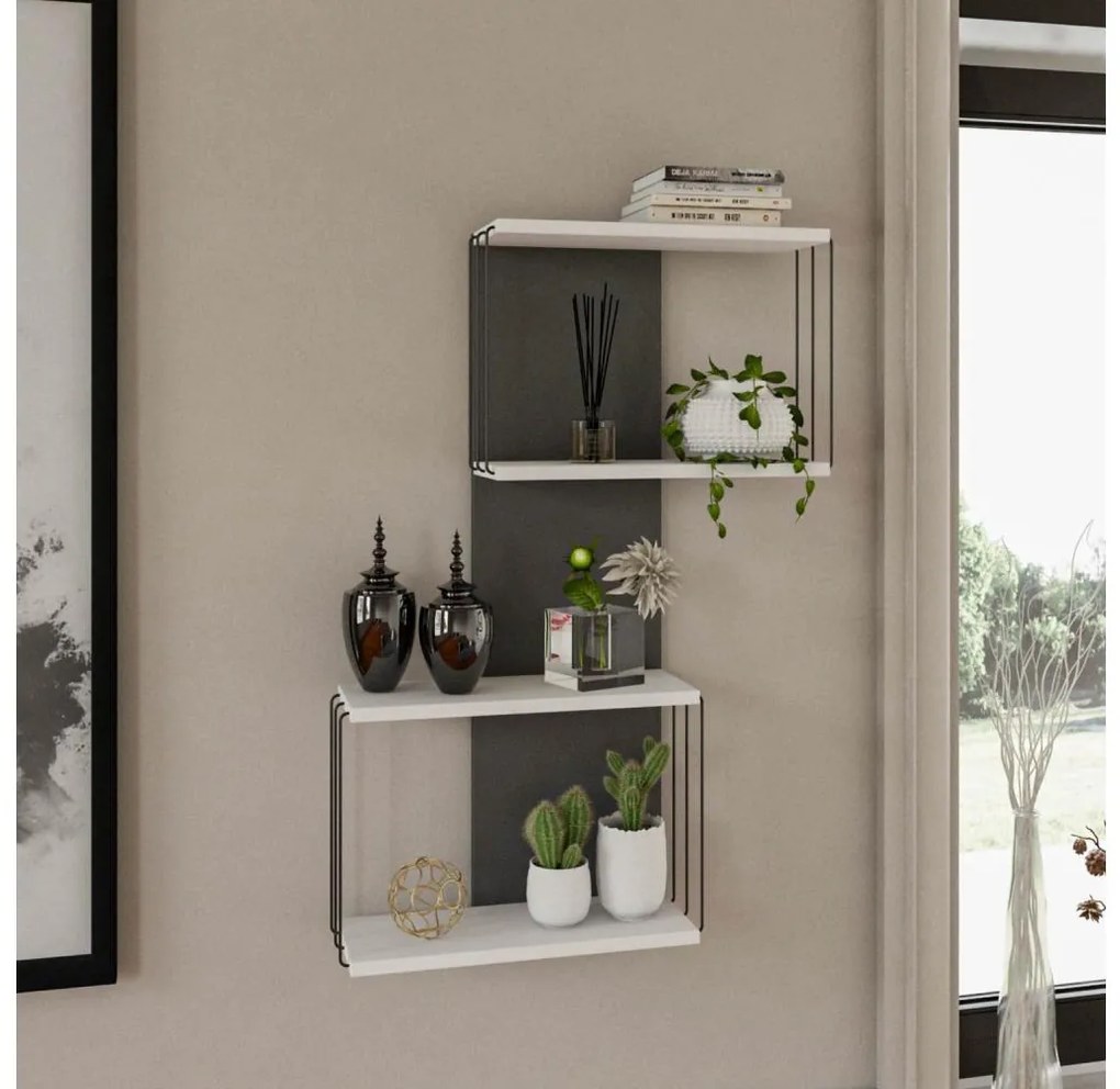 Mensola DESTAN 96x65 cm bianco/antracite