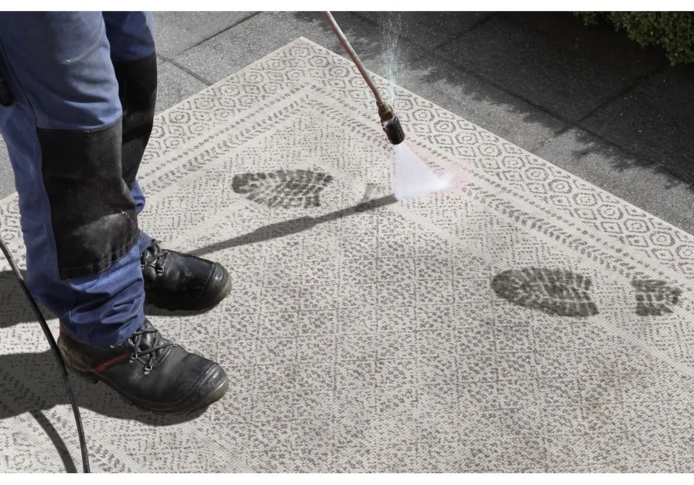 Runner da esterno grigio e bianco Berlino, 80 x 250 cm - Ragami