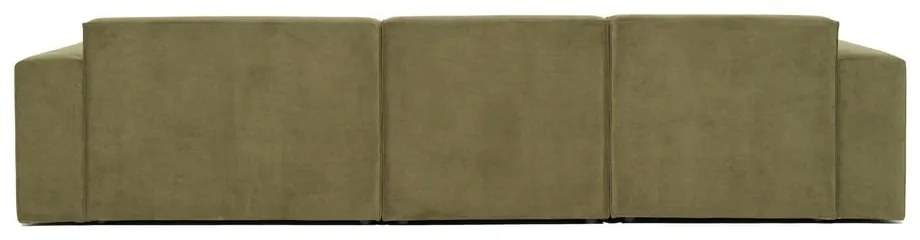 Divano angolare in velluto a coste verde (angolo destro) Sting - Scandic